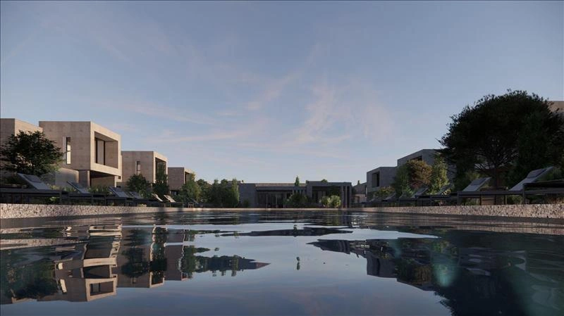 पाफोस, साइप्रस में गेटेड परिसर के विला