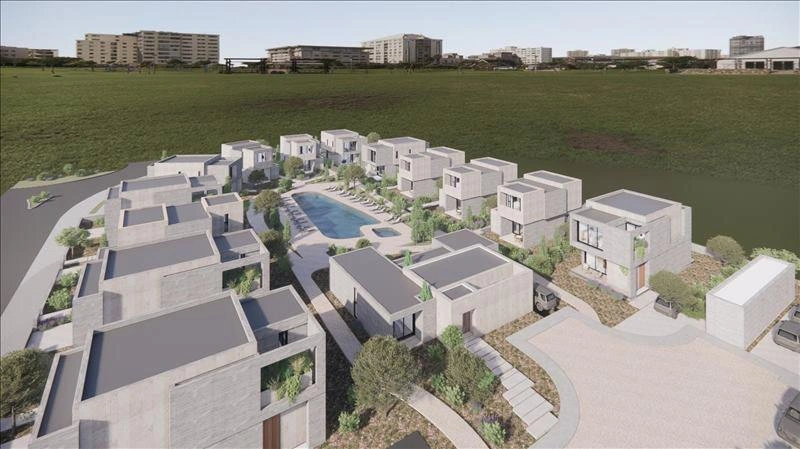 पाफोस, साइप्रस में गेटेड परिसर के विला