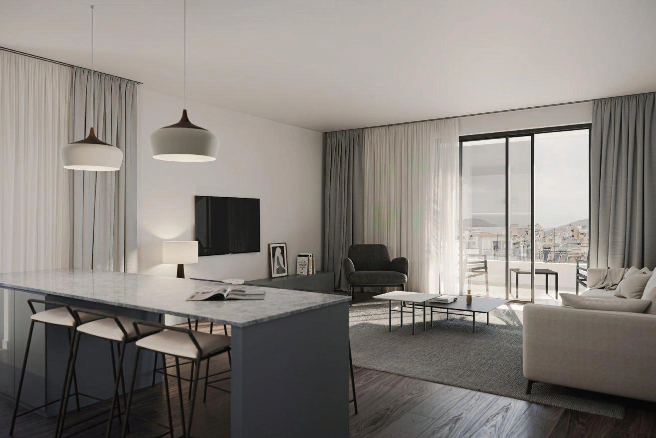 Apartments in a modern residential complex in Attica, Greece