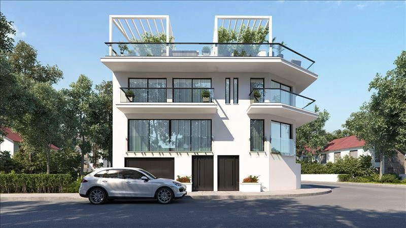 位于拉纳卡现代住宅小区的联排别墅