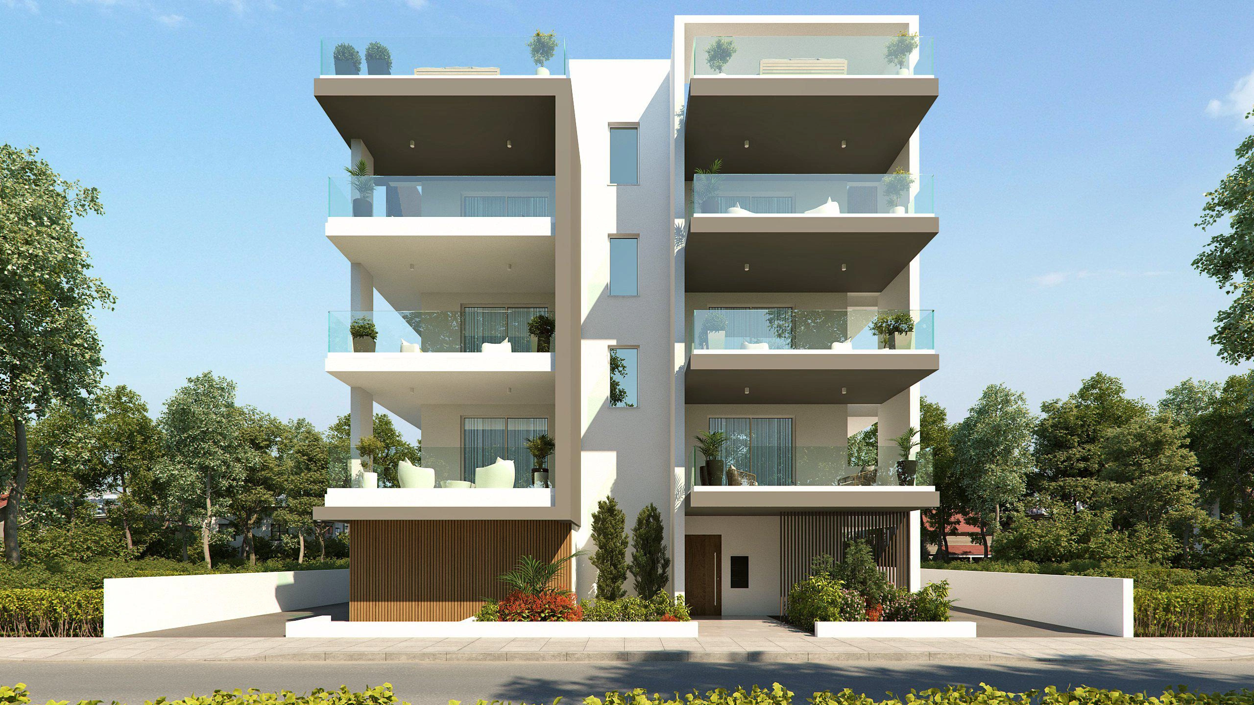 Apartments in a modern residential complex in Larnaca, Cyprus