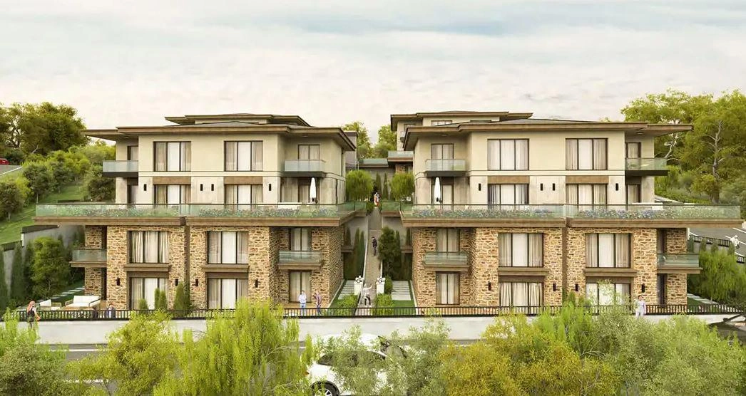 ویلاها در یک مجموعه مسکونی در استانبول، ترکیه