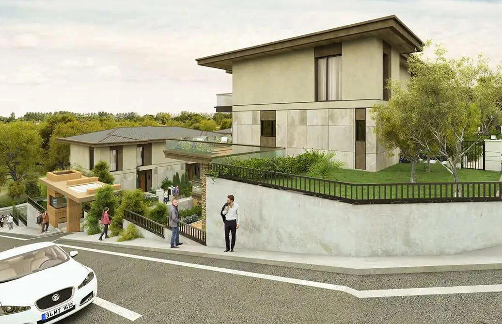 ویلاها در یک مجموعه مسکونی در استانبول، ترکیه