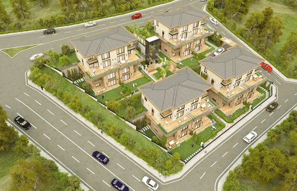 ویلاها در یک مجموعه مسکونی در استانبول، ترکیه