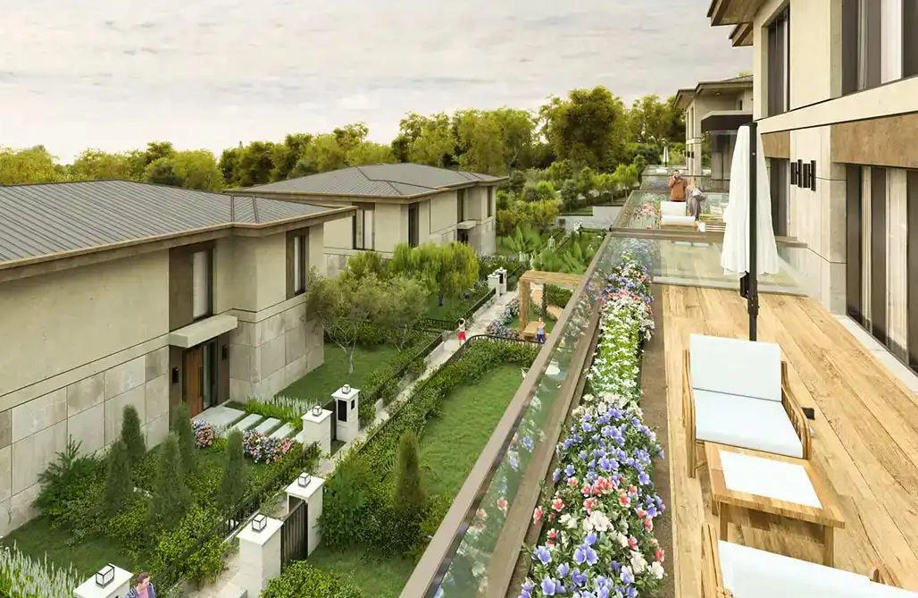 ویلاها در یک مجموعه مسکونی در استانبول، ترکیه