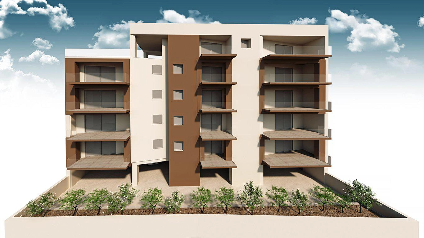 Residences in a modern residential complex in Chania, Greece