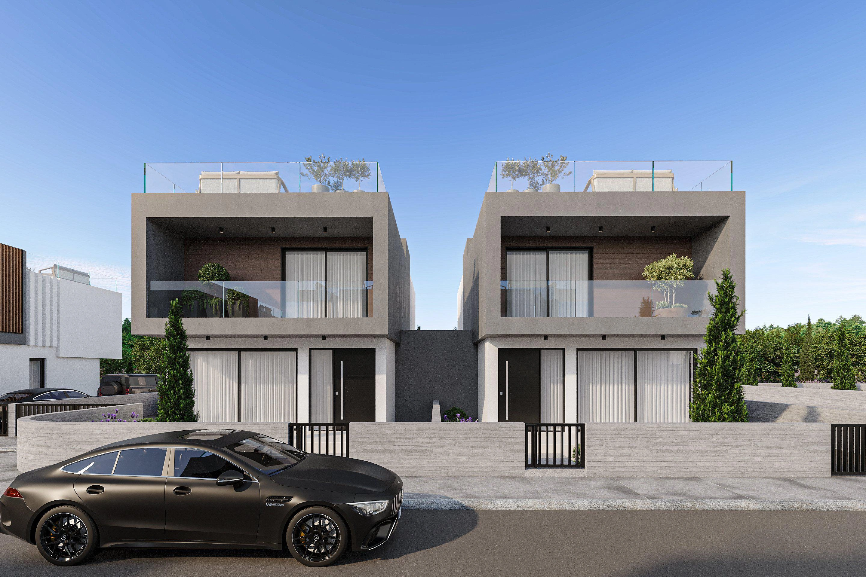 Villas in a new residential complex in Paphos, Cyprus