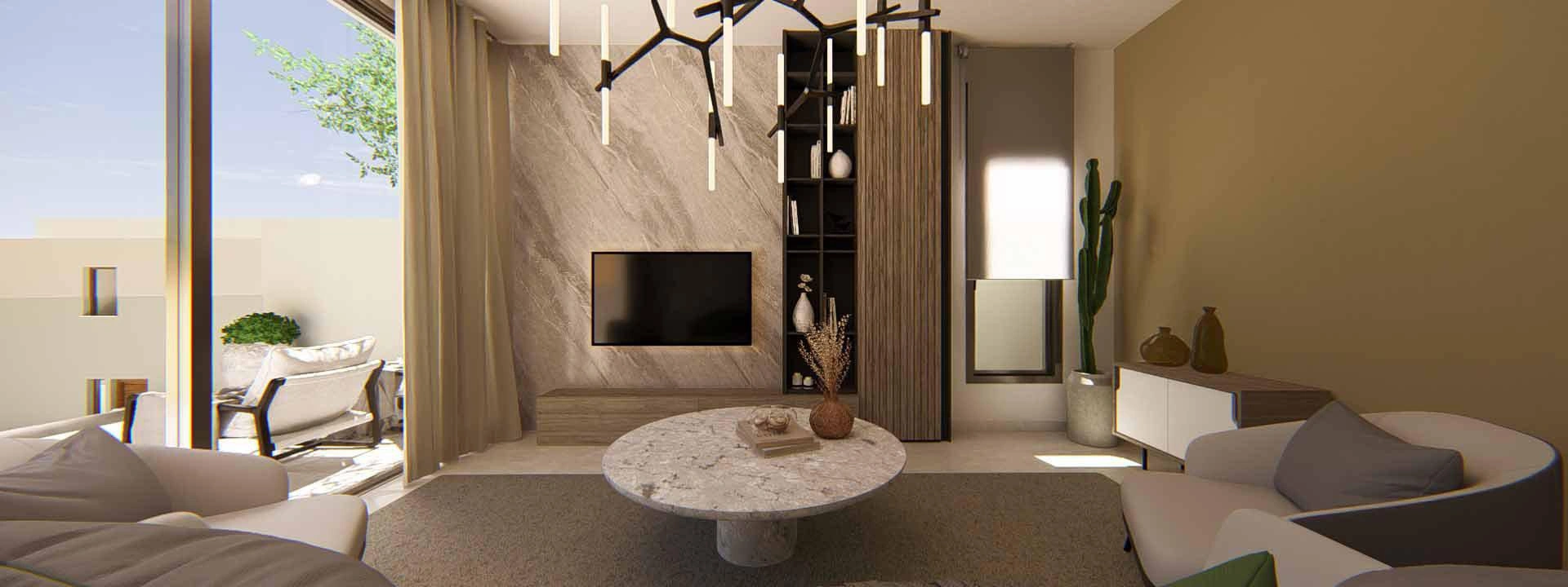 塞浦路斯帕福斯住宅小区内的别墅