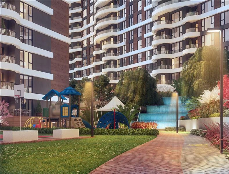 Pendik, İstanbul, Türkiye'de modern bir konut kompleksinde daireler