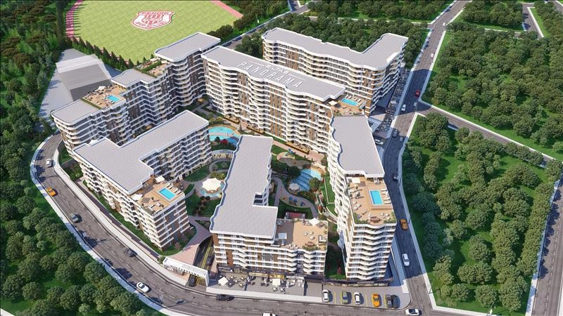 Apartments in a modern residential complex in Pendik, Istanbul, Turkiye