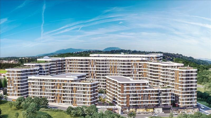 Pendik, İstanbul, Türkiye'de modern bir konut kompleksinde daireler