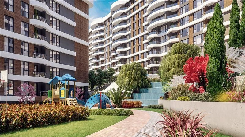 Apartments in a modern residential complex in Pendik, Istanbul, Turkiye