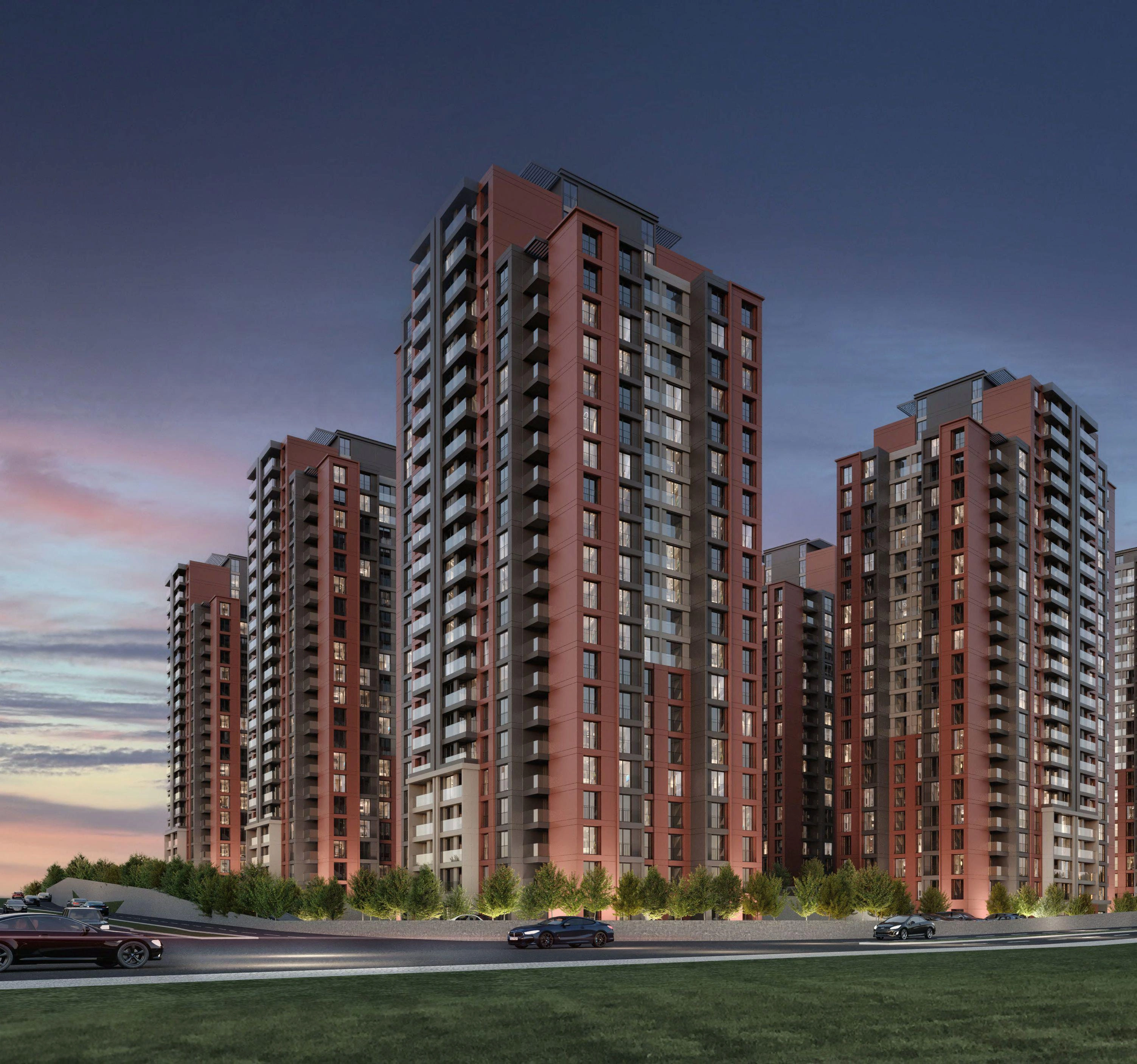 شقق في مجمع سكني في باهچه شهير، إسطنبول، تركيا