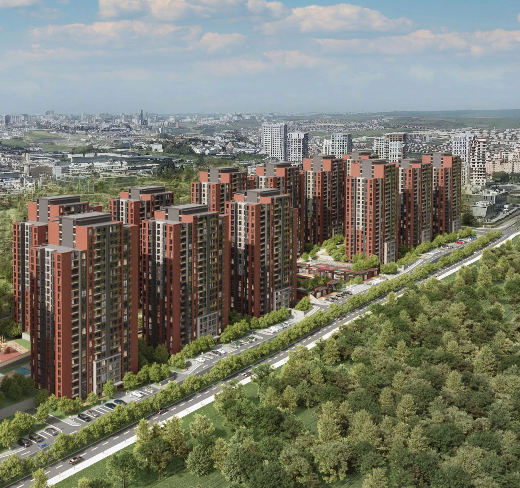 شقق في مجمع سكني في باهچه شهير، إسطنبول، تركيا