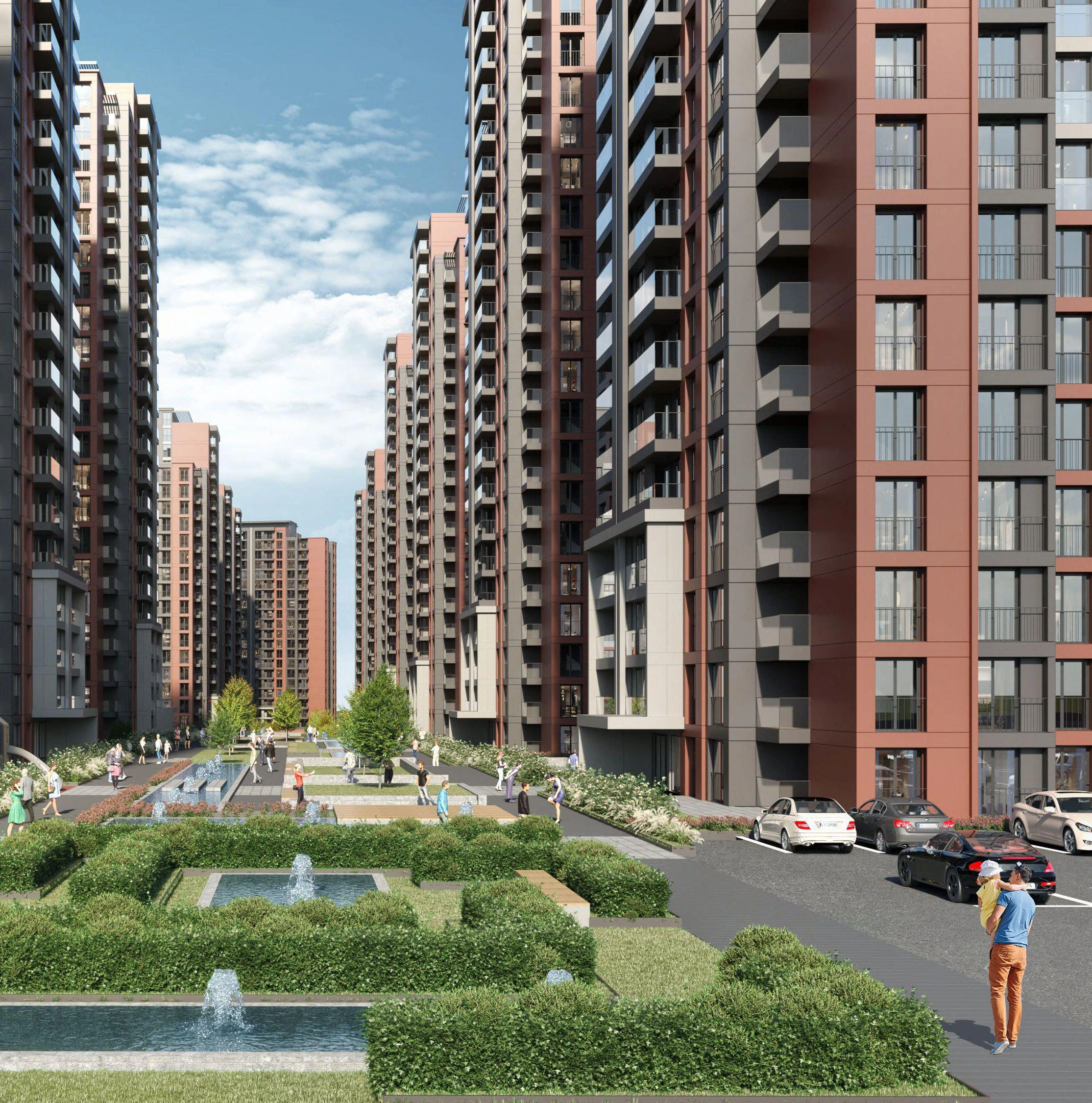 شقق في مجمع سكني في باهچه شهير، إسطنبول، تركيا