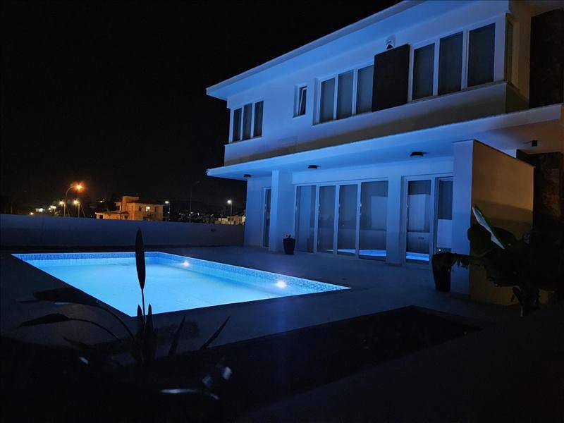 Houses in a residential complex near the beach in Larnaca, Cyprus