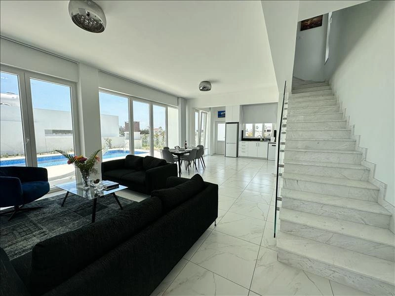Houses in a residential complex near the beach in Larnaca, Cyprus