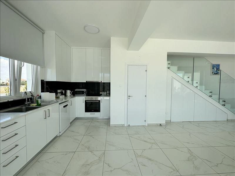 Houses in a residential complex near the beach in Larnaca, Cyprus