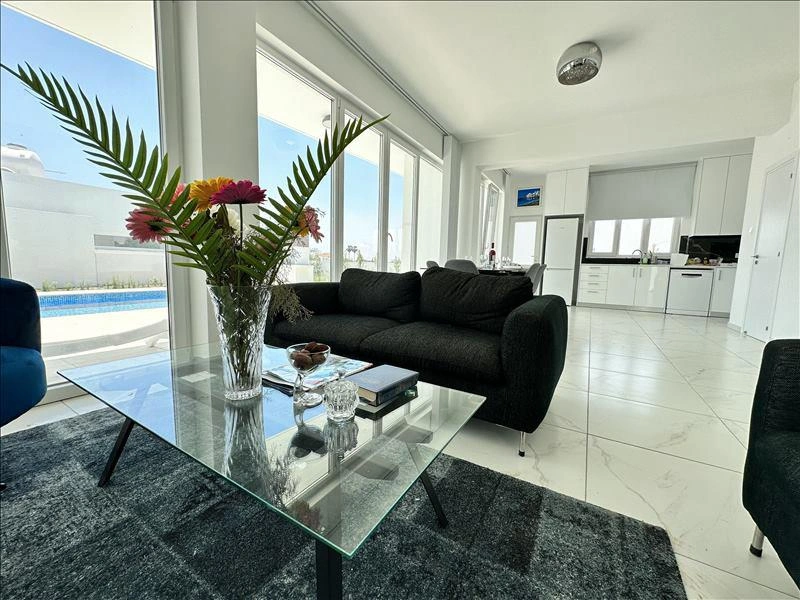 Houses in a residential complex near the beach in Larnaca, Cyprus