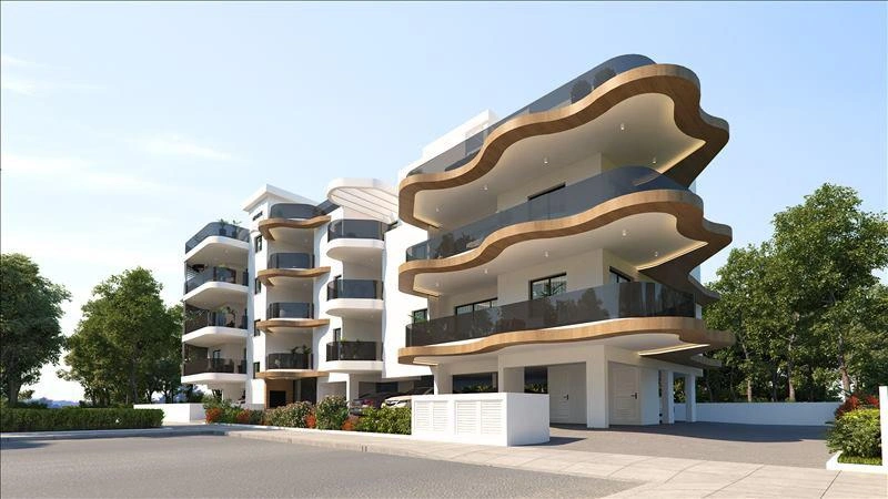 लार्नाका, साइप्रस में आधुनिक आवासीय परिसर के अपार्टमेंट