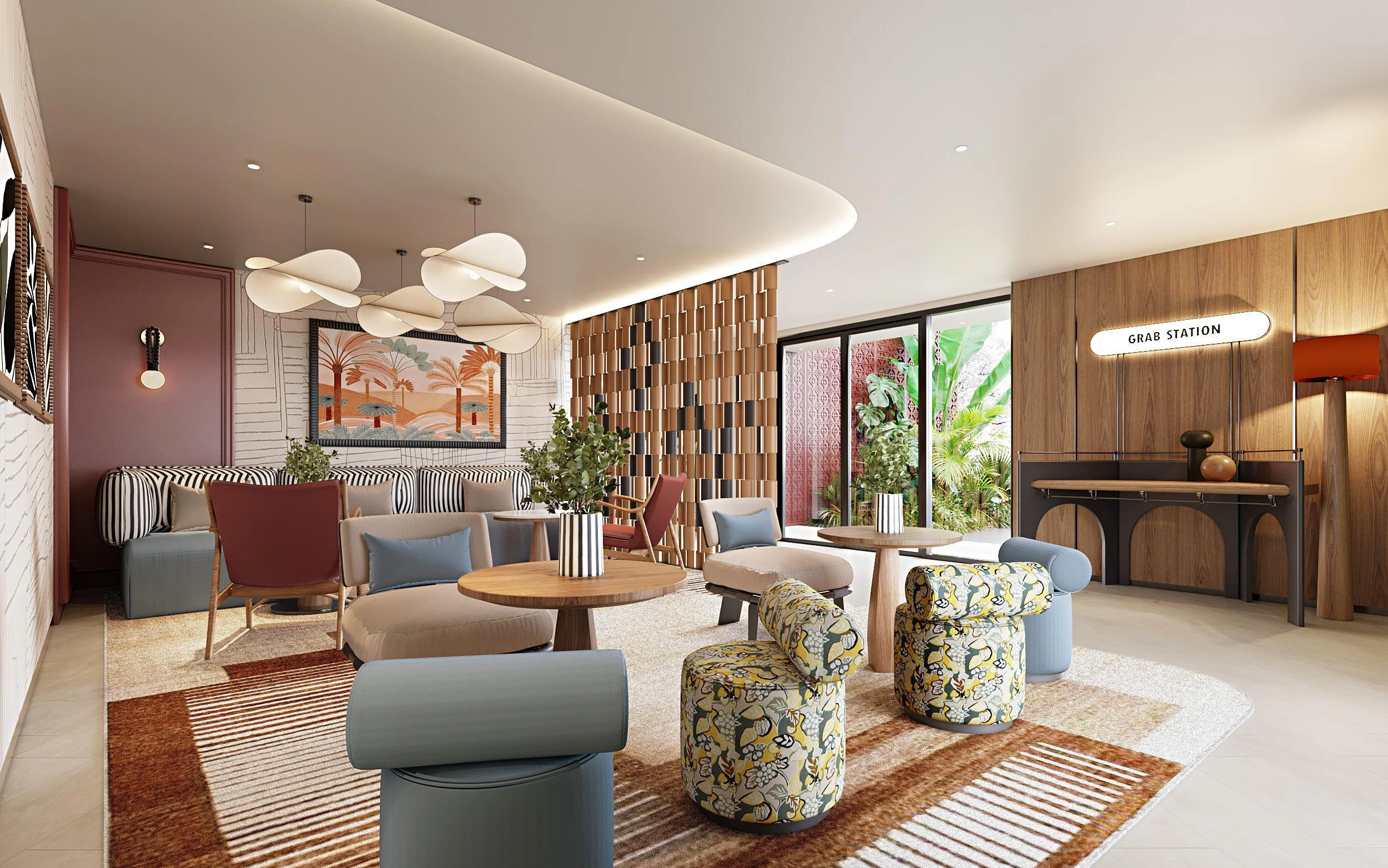 फुकेत, थाईलैंड के बैंग ताओ बीच के पास आधुनिक आवासीय परिसर के अपार्टमेंट