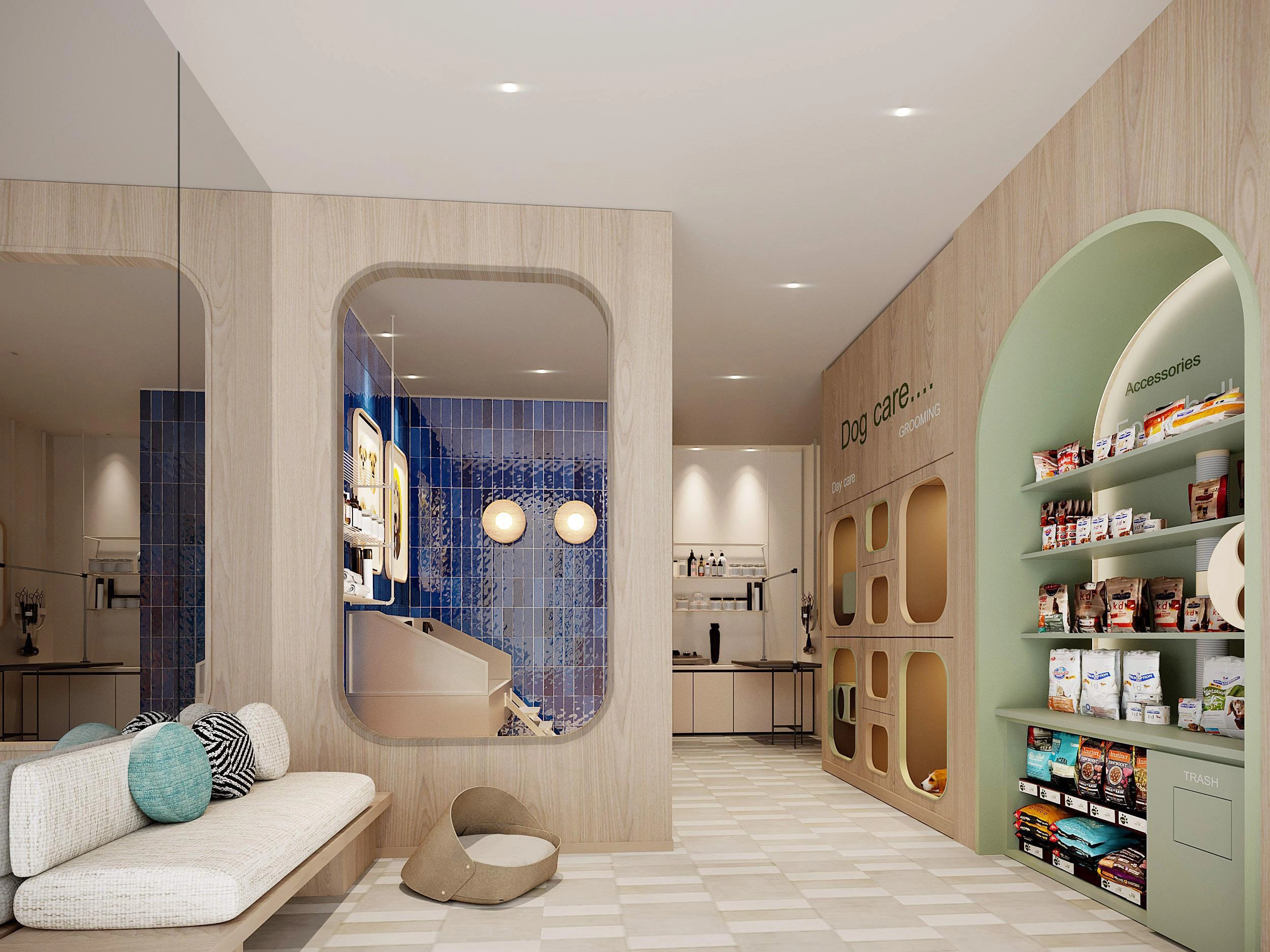 फुकेत, थाईलैंड के बैंग ताओ बीच के पास आधुनिक आवासीय परिसर के अपार्टमेंट