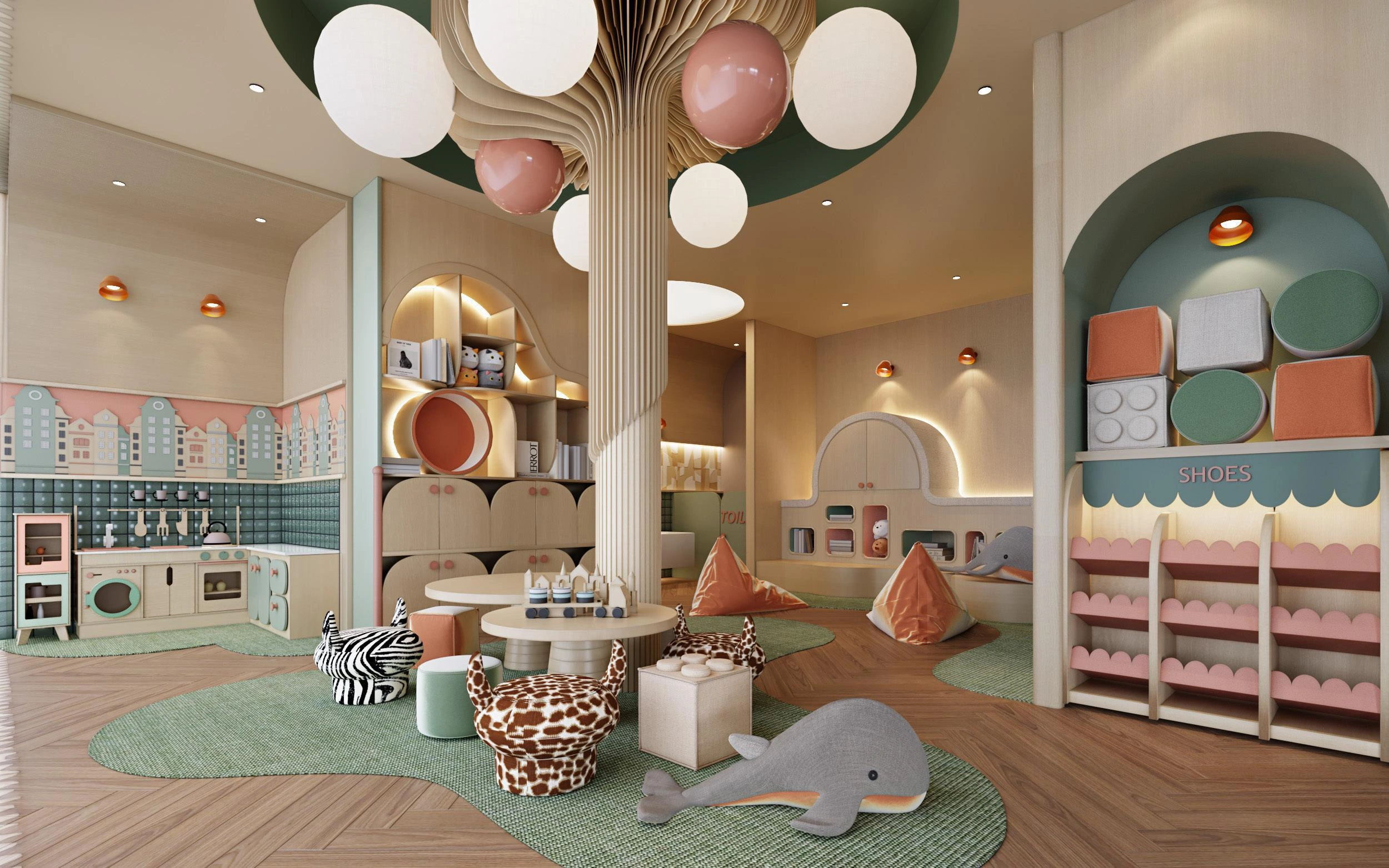 फुकेत, थाईलैंड के बैंग ताओ बीच के पास आधुनिक आवासीय परिसर के अपार्टमेंट