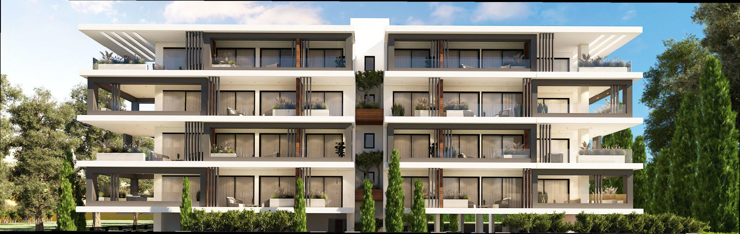 位于塞浦路斯帕福斯的现代住宅小区公寓