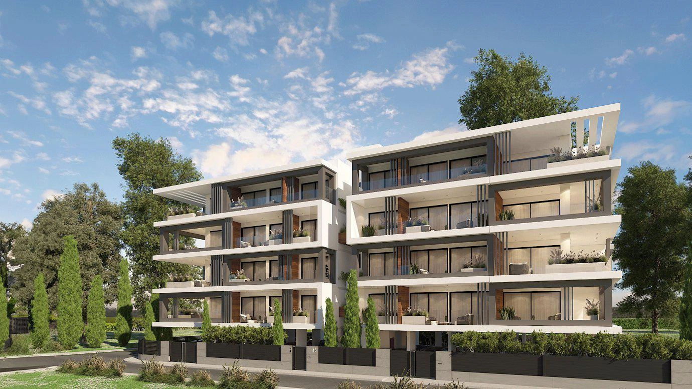 位于塞浦路斯帕福斯的现代住宅小区公寓