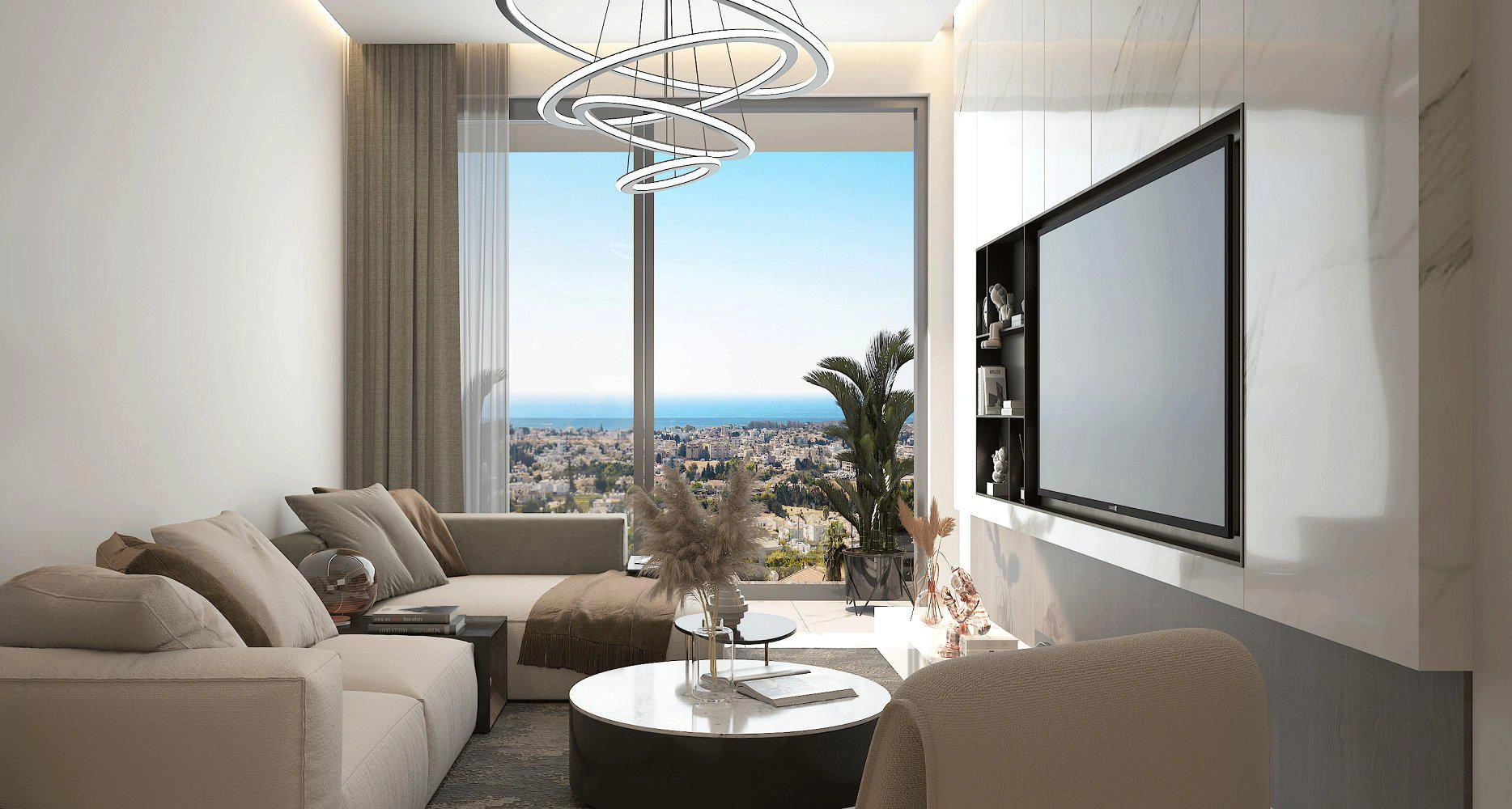 位于塞浦路斯帕福斯的现代住宅小区公寓