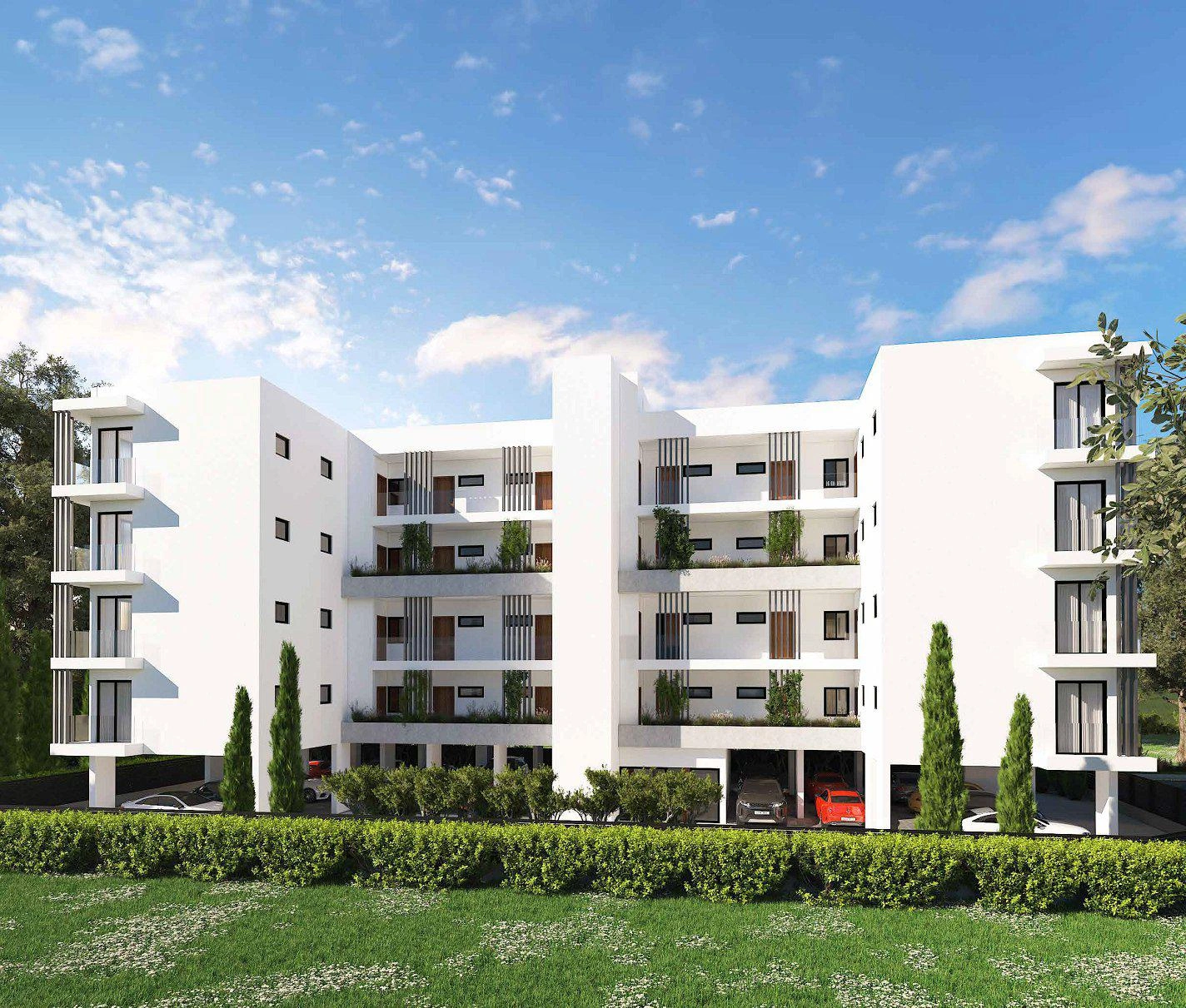 位于塞浦路斯帕福斯的现代住宅小区公寓