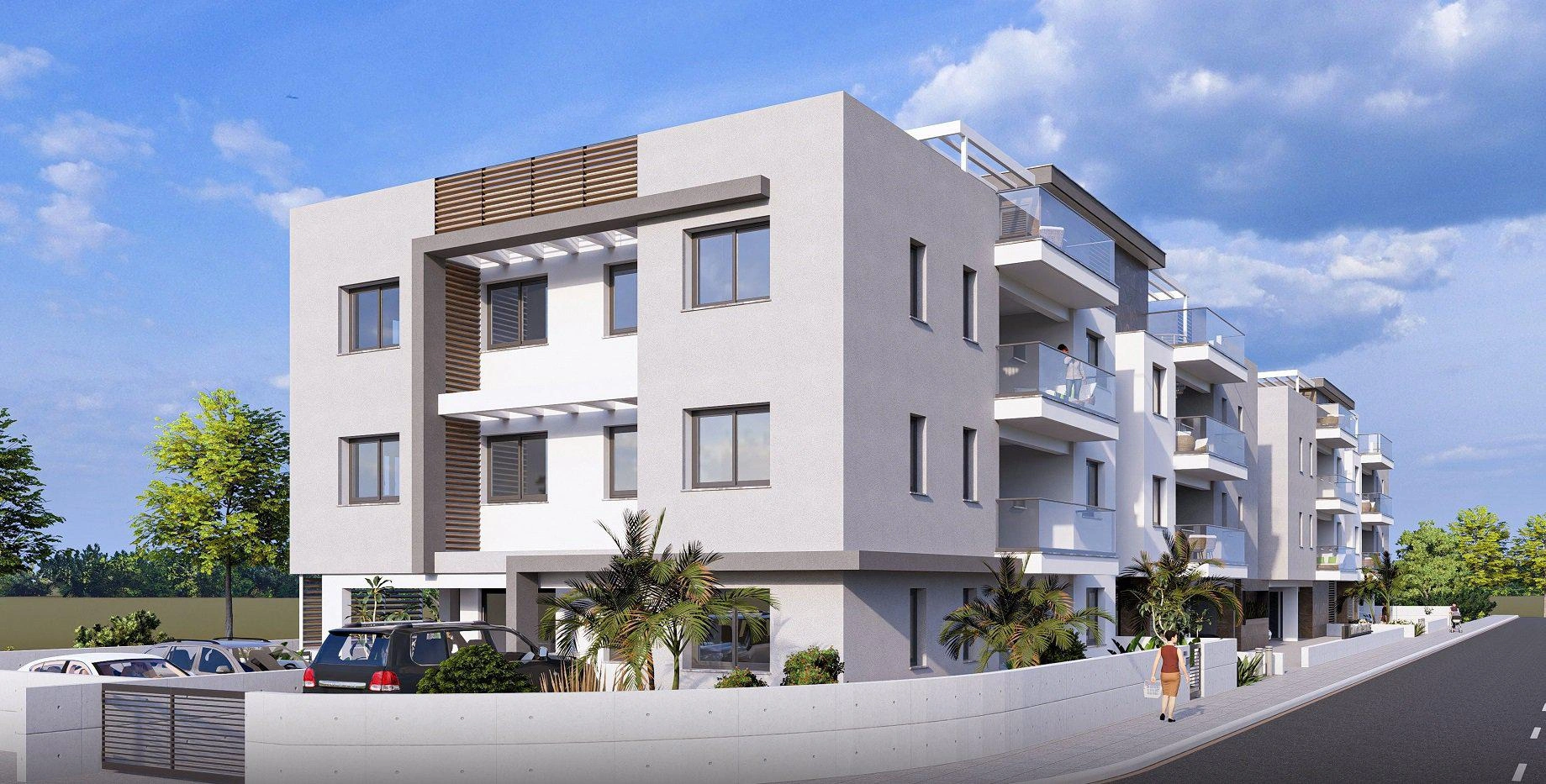 آپارتمانها در یک مجتمع مسکونی مدرن در لارناکا، قبرس