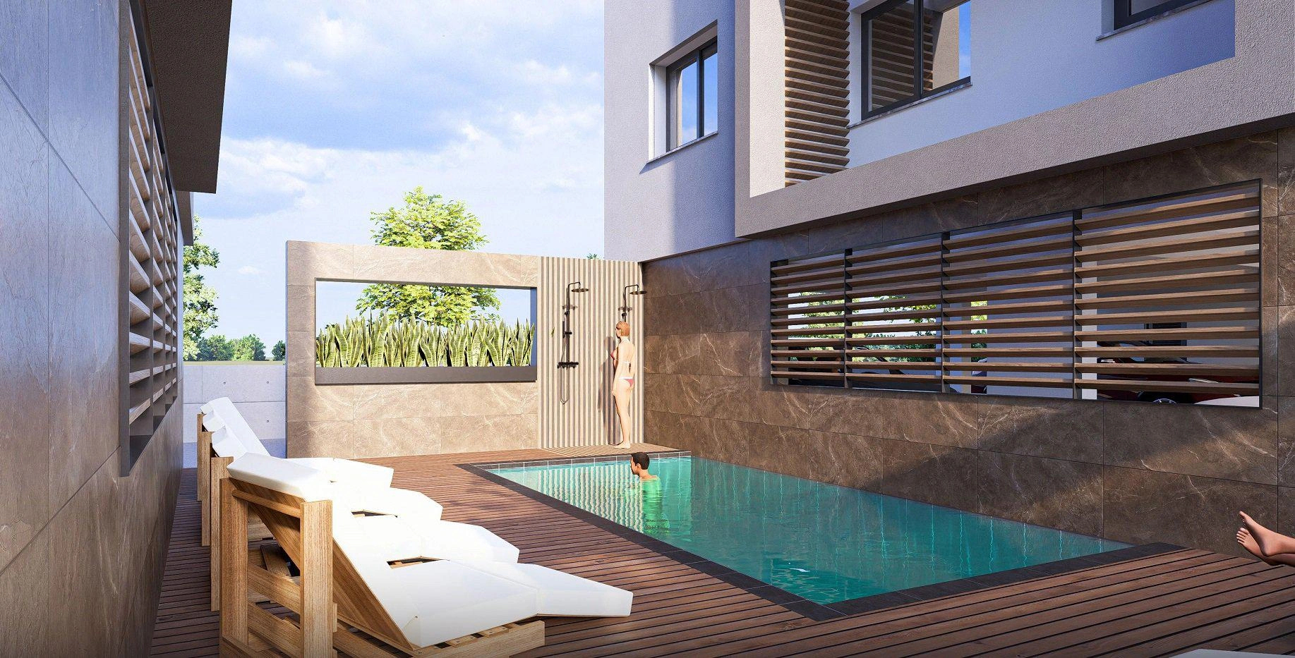 آپارتمانها در یک مجتمع مسکونی مدرن در لارناکا، قبرس