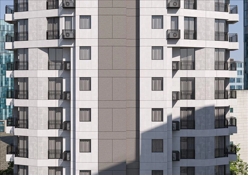 土耳其伊斯坦布尔现代住宅小区内的公寓