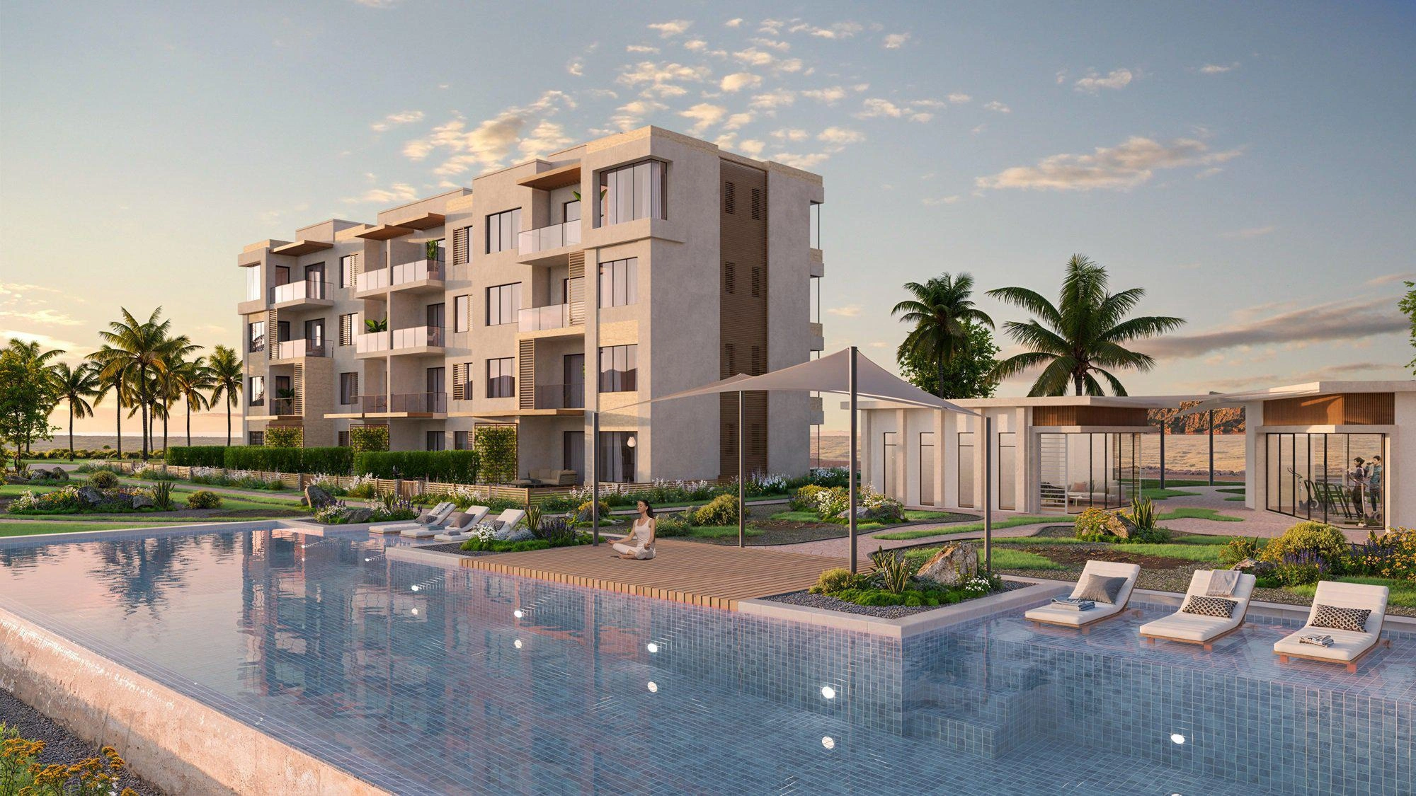 오만 무스카트의 신규 주거 단지 아파트