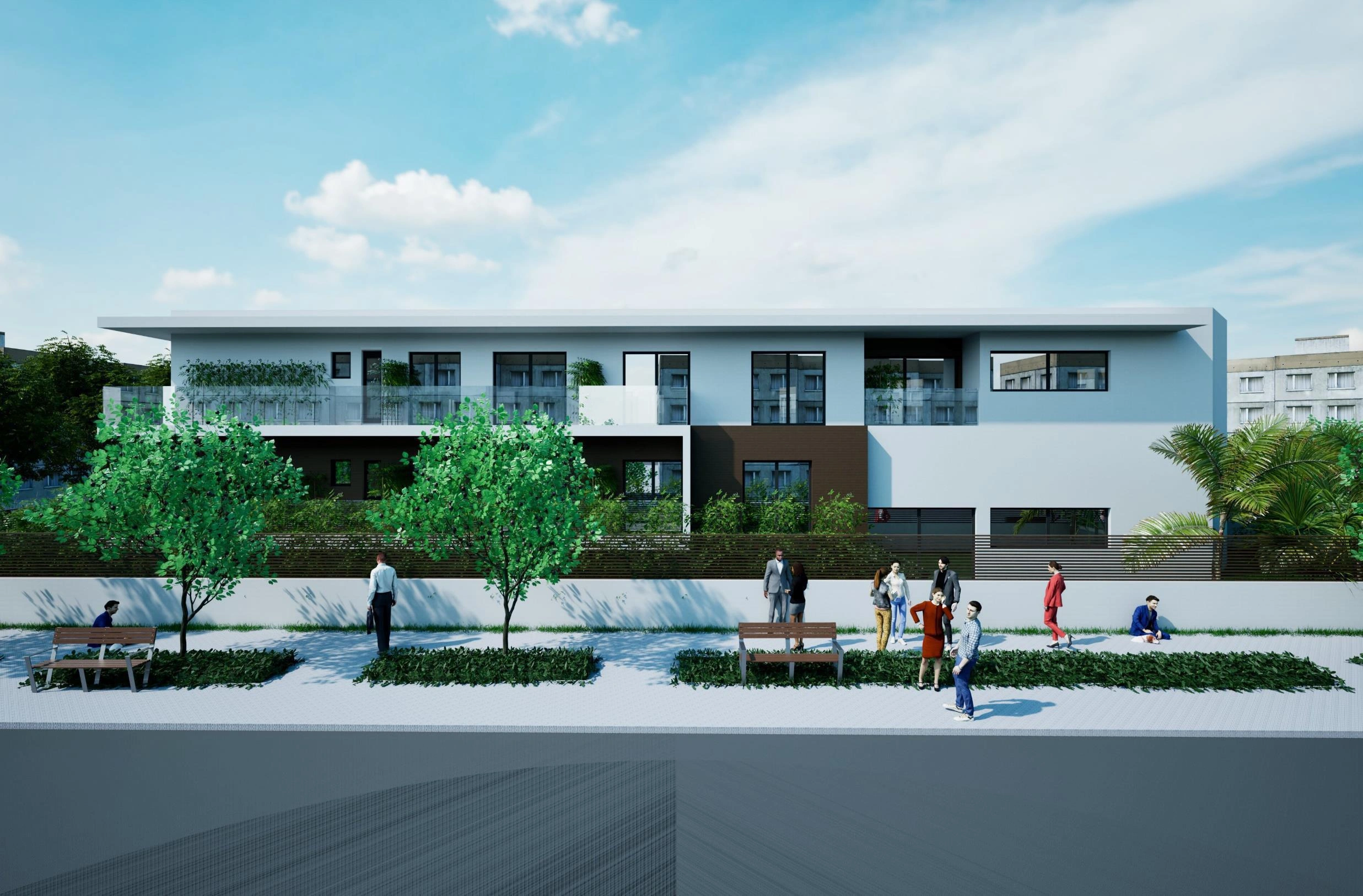 अटिका, ग्रीस में एक आधुनिक आवासीय परिसर के अपार्टमेंट