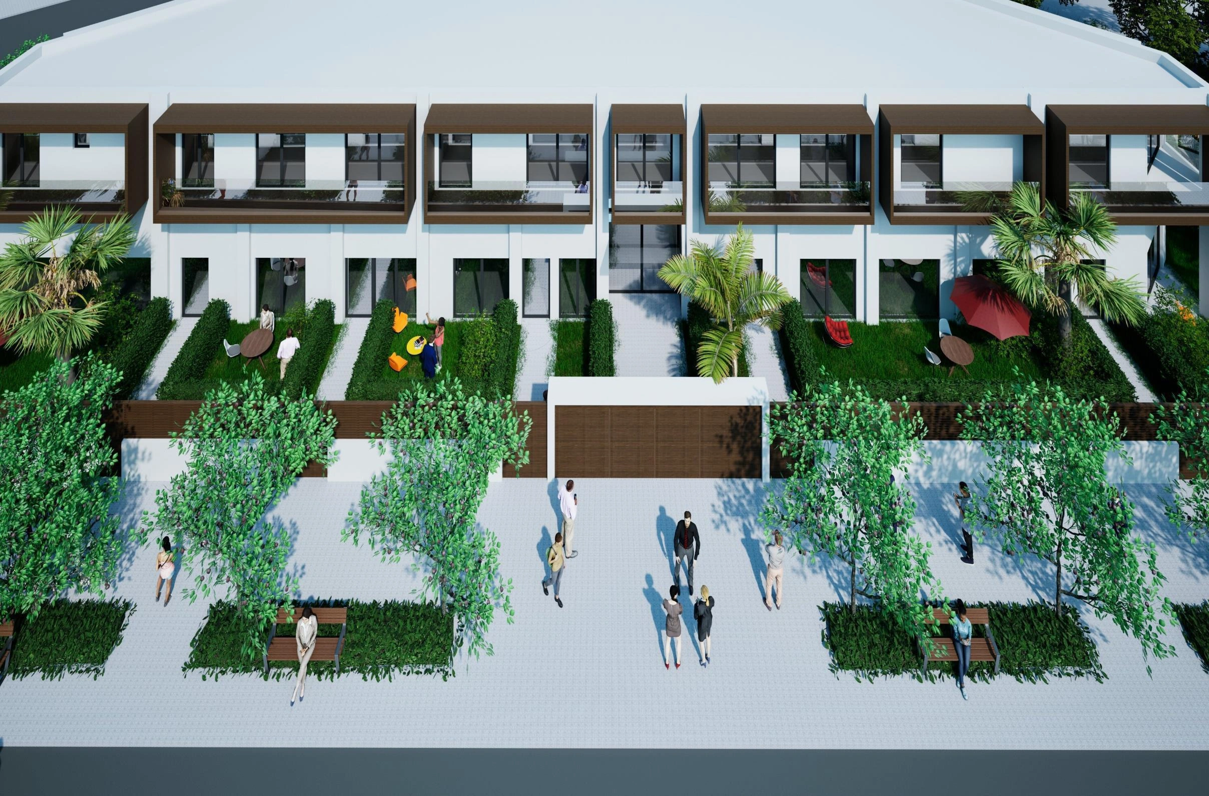 अटिका, ग्रीस में एक आधुनिक आवासीय परिसर के अपार्टमेंट