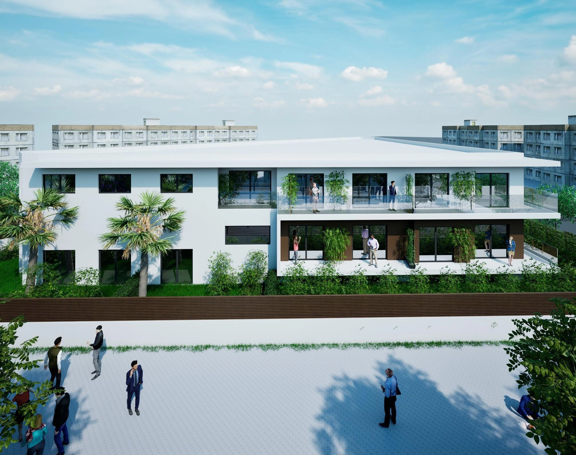 अटिका, ग्रीस में एक आधुनिक आवासीय परिसर के अपार्टमेंट