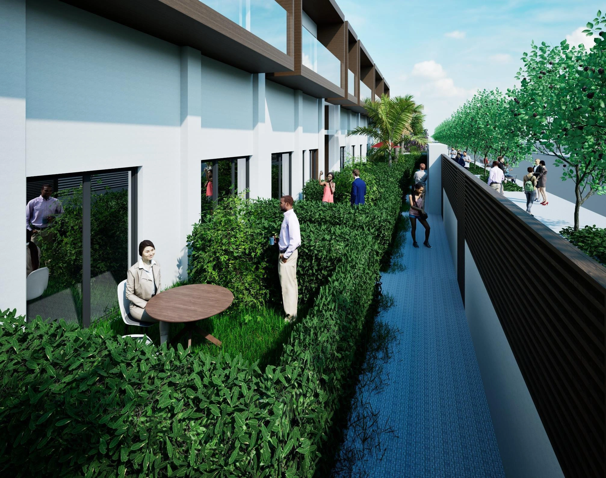 अटिका, ग्रीस में एक आधुनिक आवासीय परिसर के अपार्टमेंट