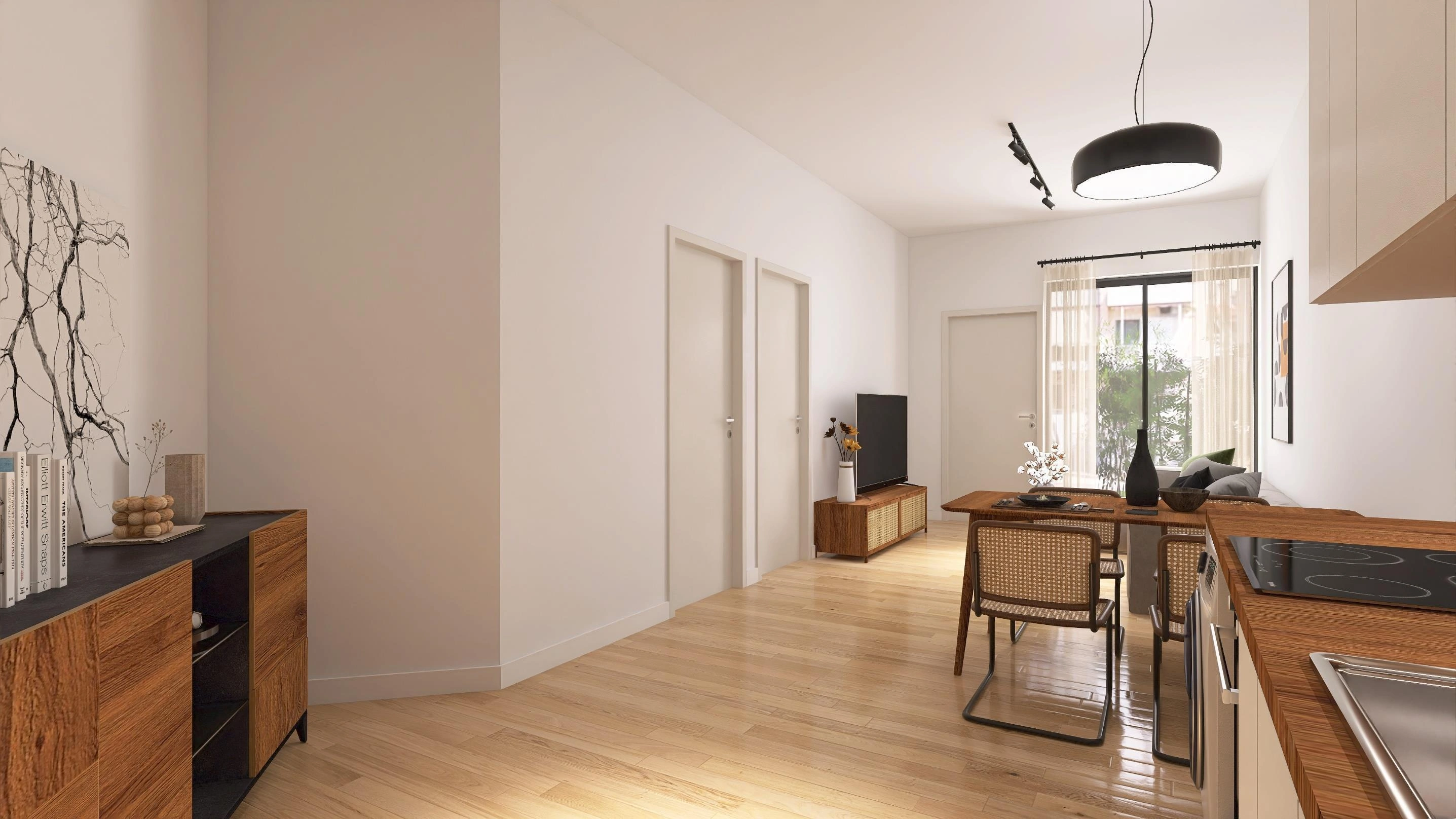 अटिका, ग्रीस में एक आधुनिक आवासीय परिसर के अपार्टमेंट