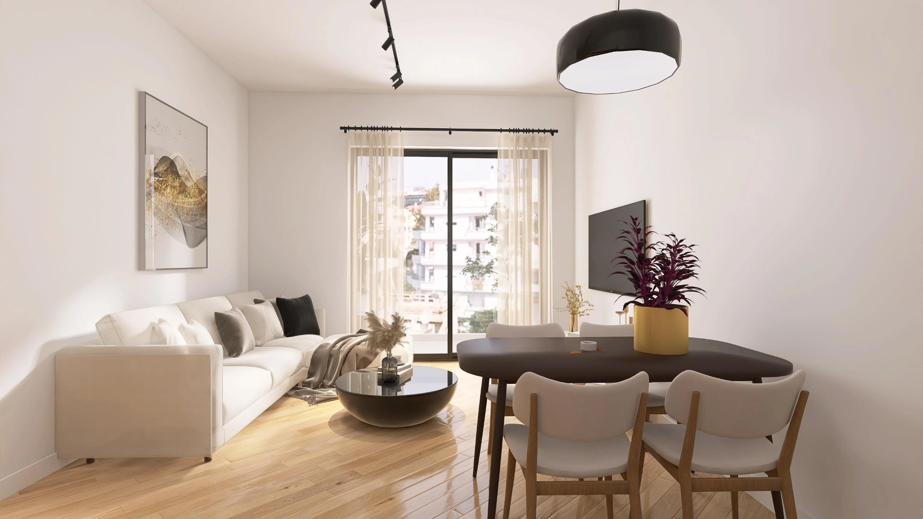 अटिका, ग्रीस में एक आधुनिक आवासीय परिसर के अपार्टमेंट