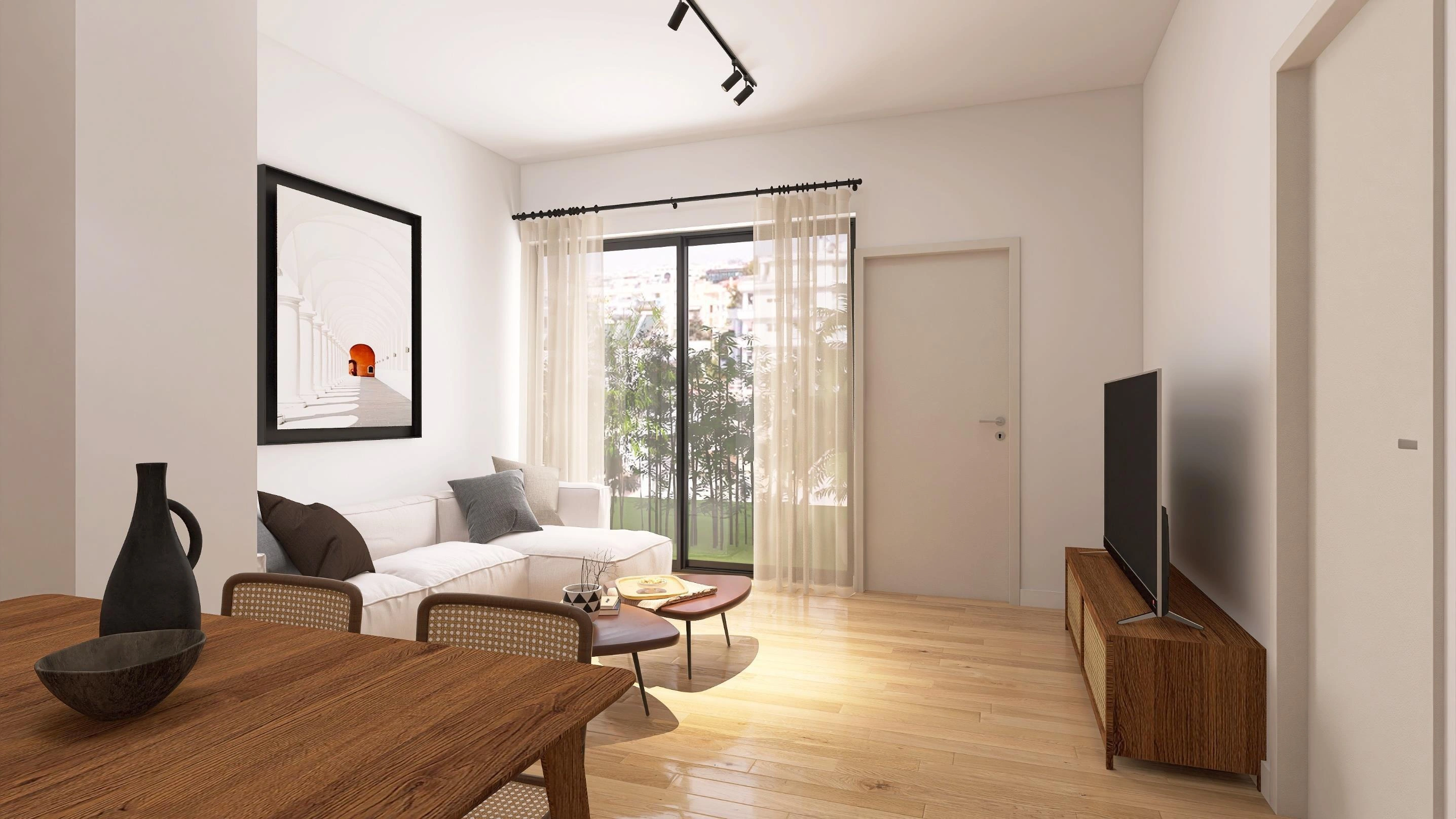 अटिका, ग्रीस में एक आधुनिक आवासीय परिसर के अपार्टमेंट