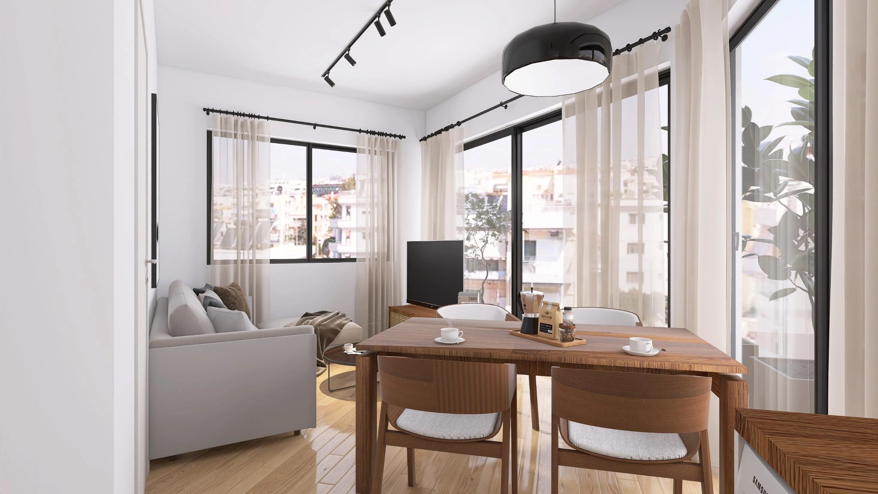 अटिका, ग्रीस में एक आधुनिक आवासीय परिसर के अपार्टमेंट