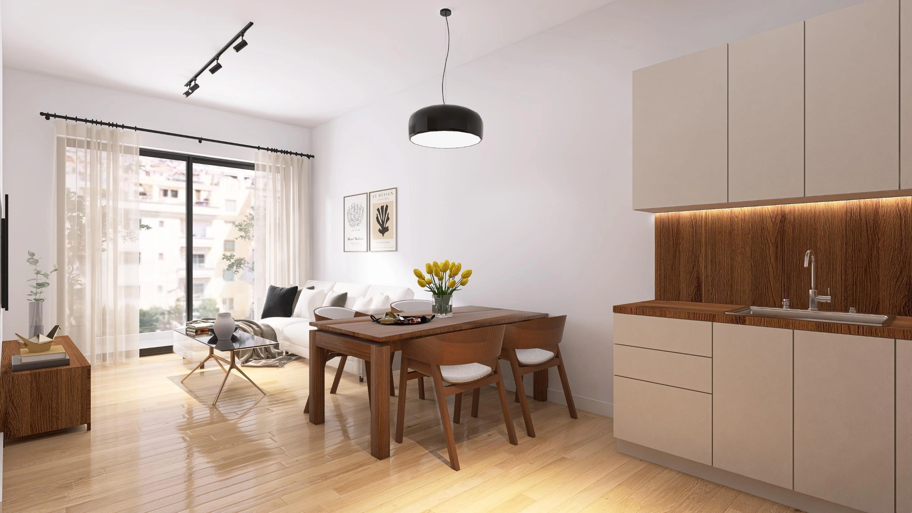 अटिका, ग्रीस में एक आधुनिक आवासीय परिसर के अपार्टमेंट