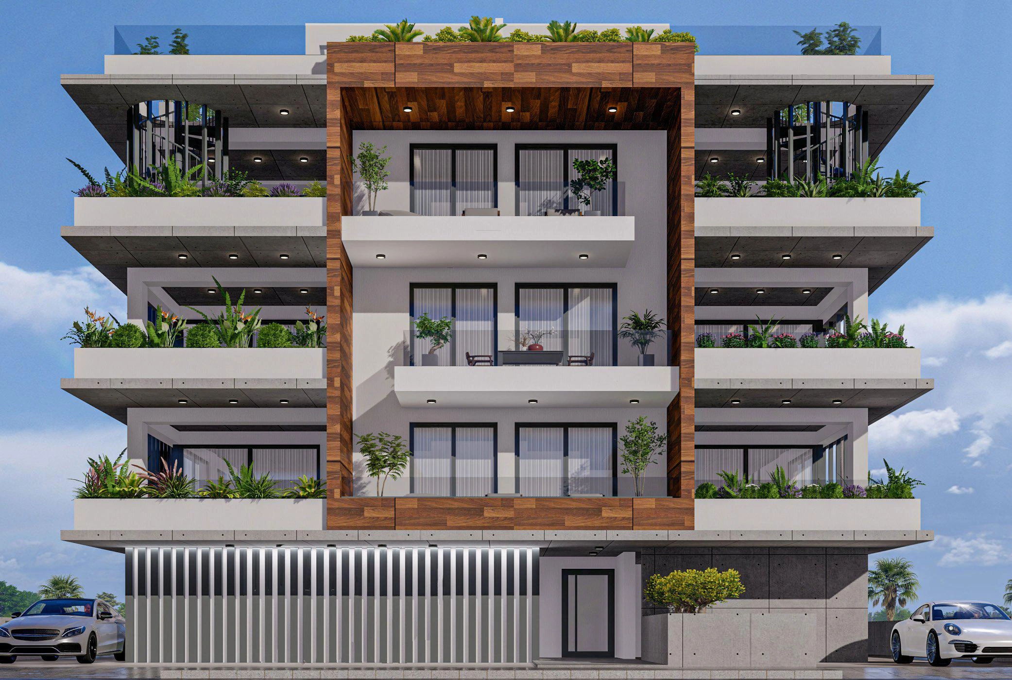 آپارتمانها در یک مجموعه مسکونی مدرن در لارناکا، قبرس