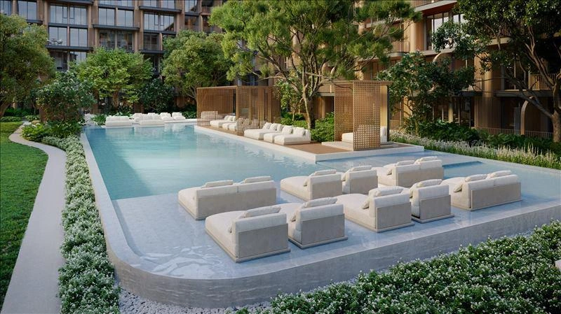 फुकेत, थाईलैंड में शॉपिंग मॉल के पास नए आवासीय परिसर के अपार्टमेंट