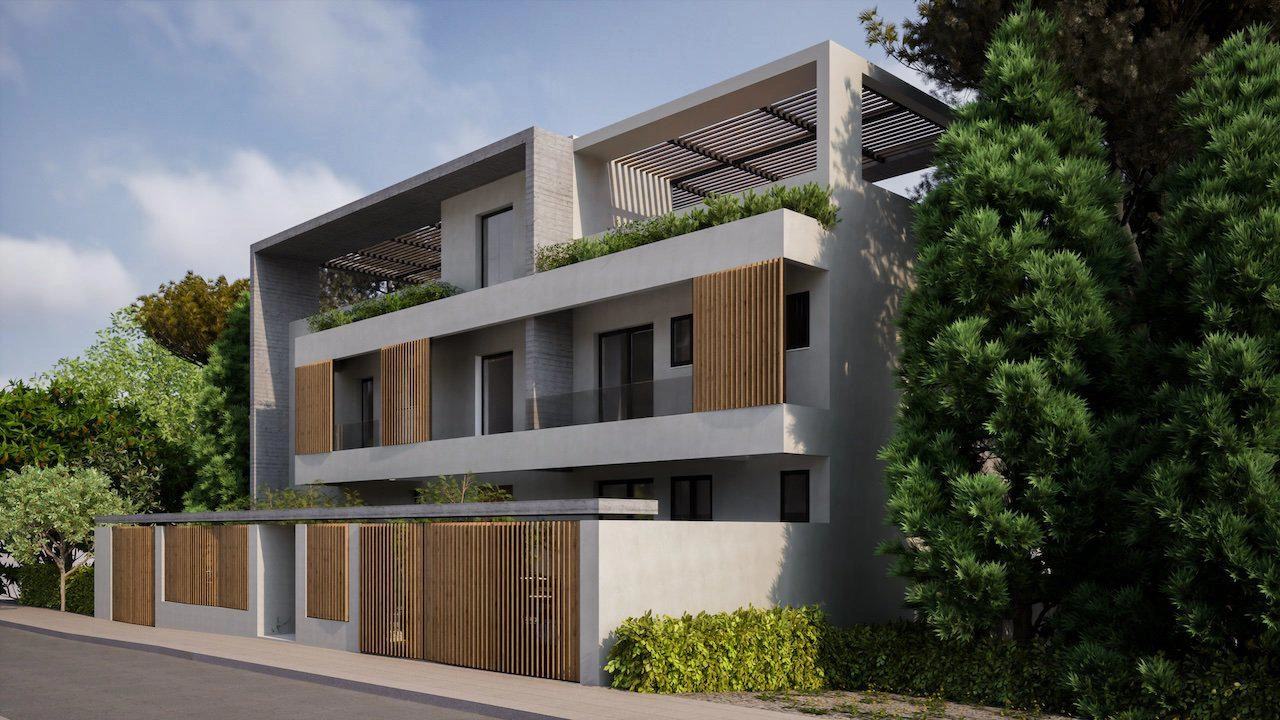 Apartments in a modern residential complex in Attica, Greece