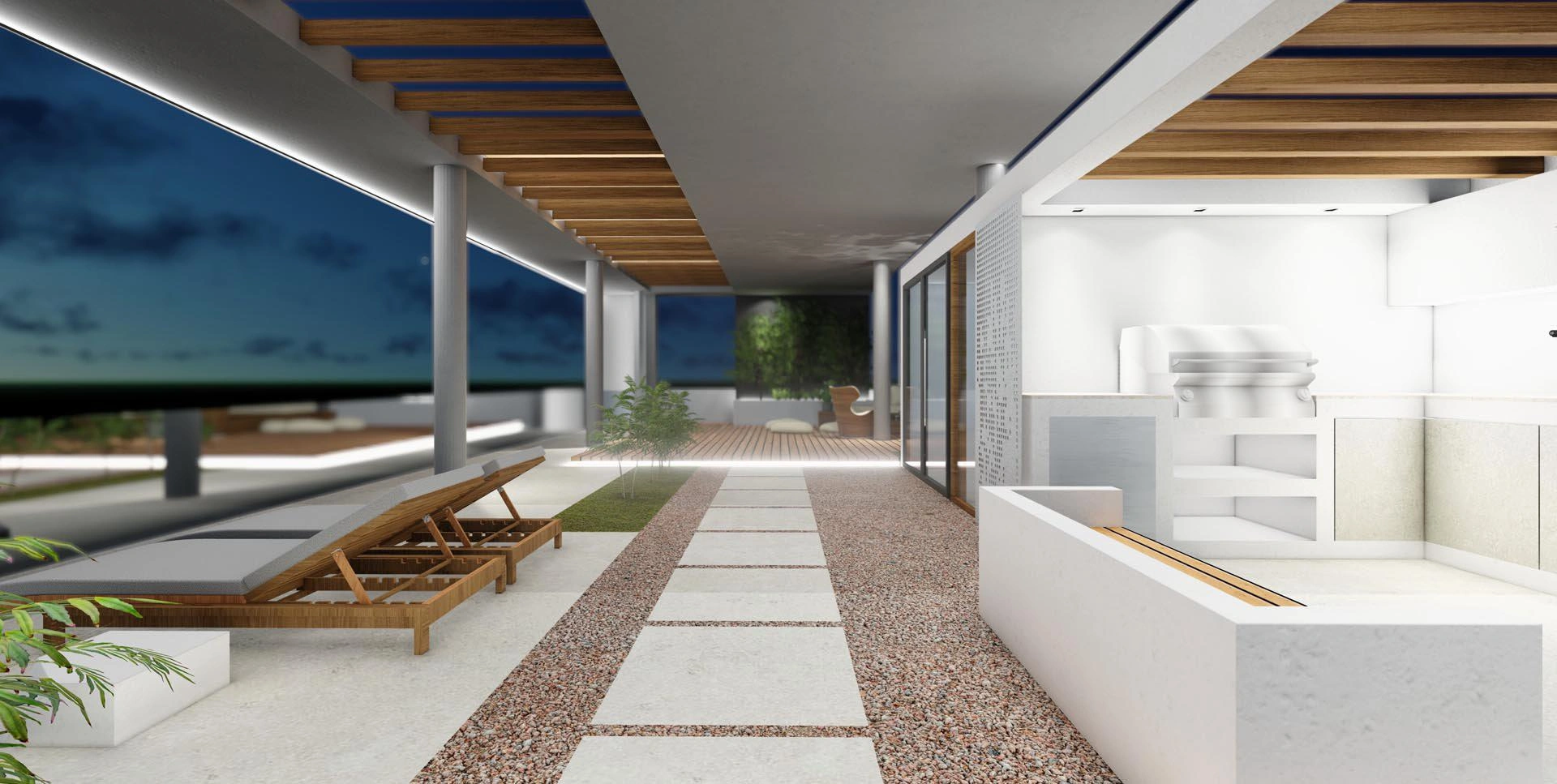 Apartments in a modern residential complex in Attica, Greece