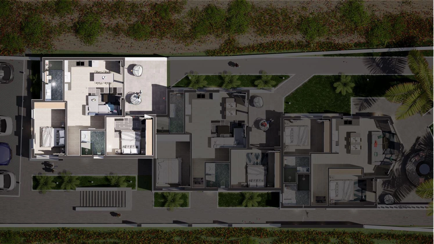 Apartments in a modern residential complex in Crete, Greece