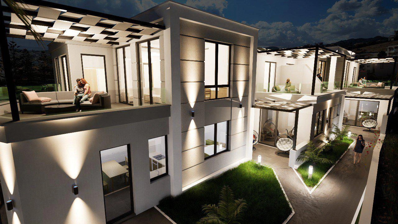 Apartments in a modern residential complex in Crete, Greece